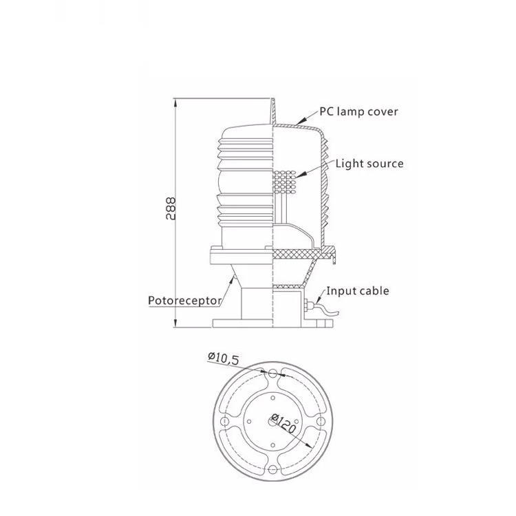 Solar Marine Lamp Led Airport Light Lens Medium Air Traffic Mobile Tower Telecom Aircraft Lighting Aviation Obstruction Lights