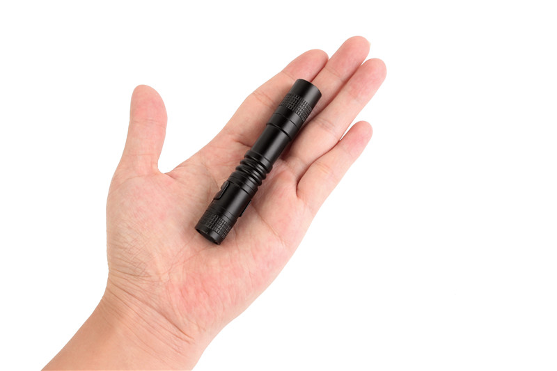Customize Logo Mini Portable LED Flashlight Aluminum Alloy Flashlight 3 Modes Tactical Torch Hand Light Flashlight With Clip