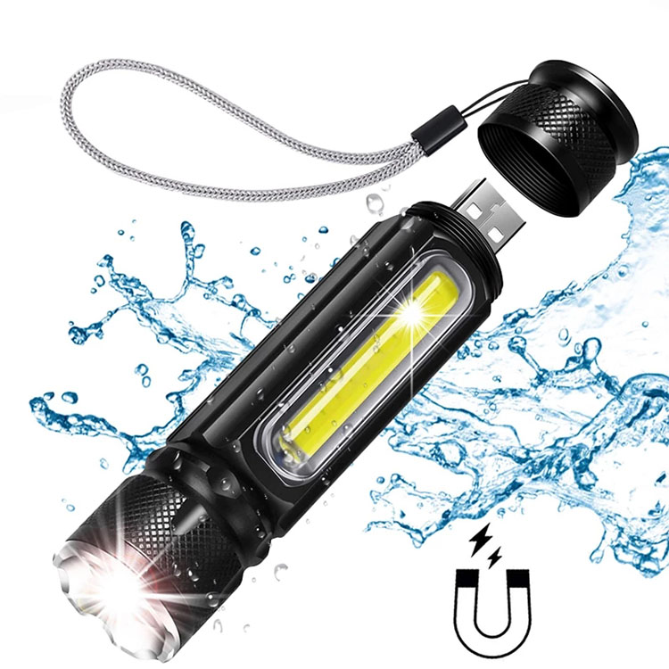 USB Rechargeable Battery 12000LM Multifunctional LED Flashlight FSH770