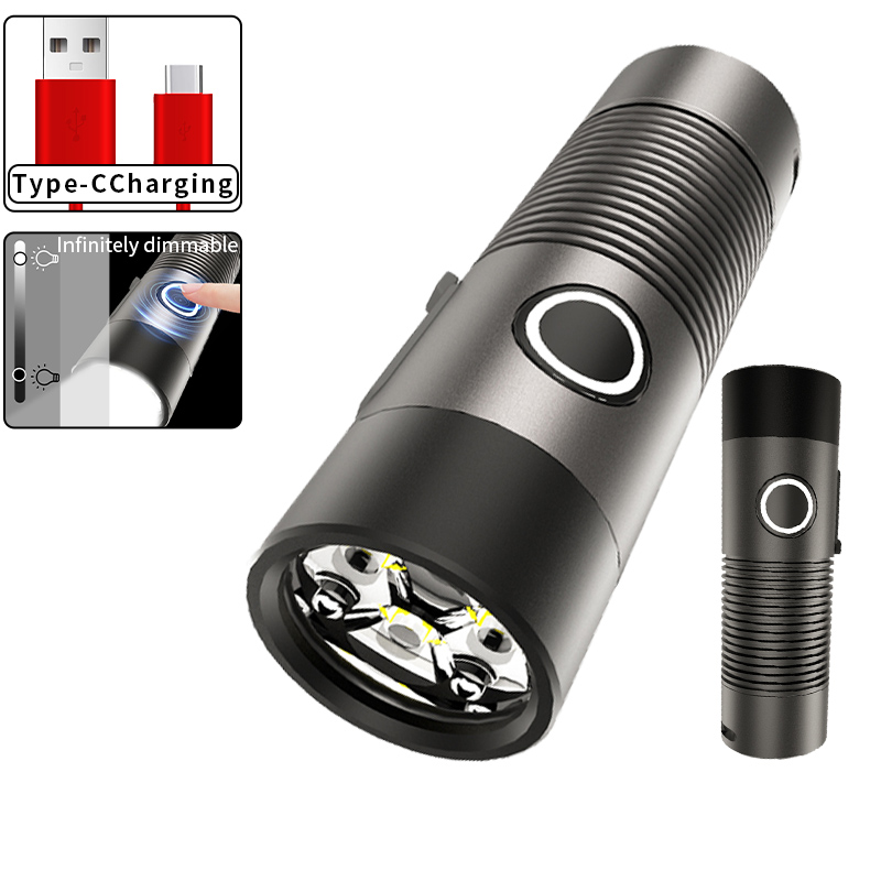 USB Type-C Rechargeable 1200 Lumen XPG LED Mini Portable Flashlight FSH830