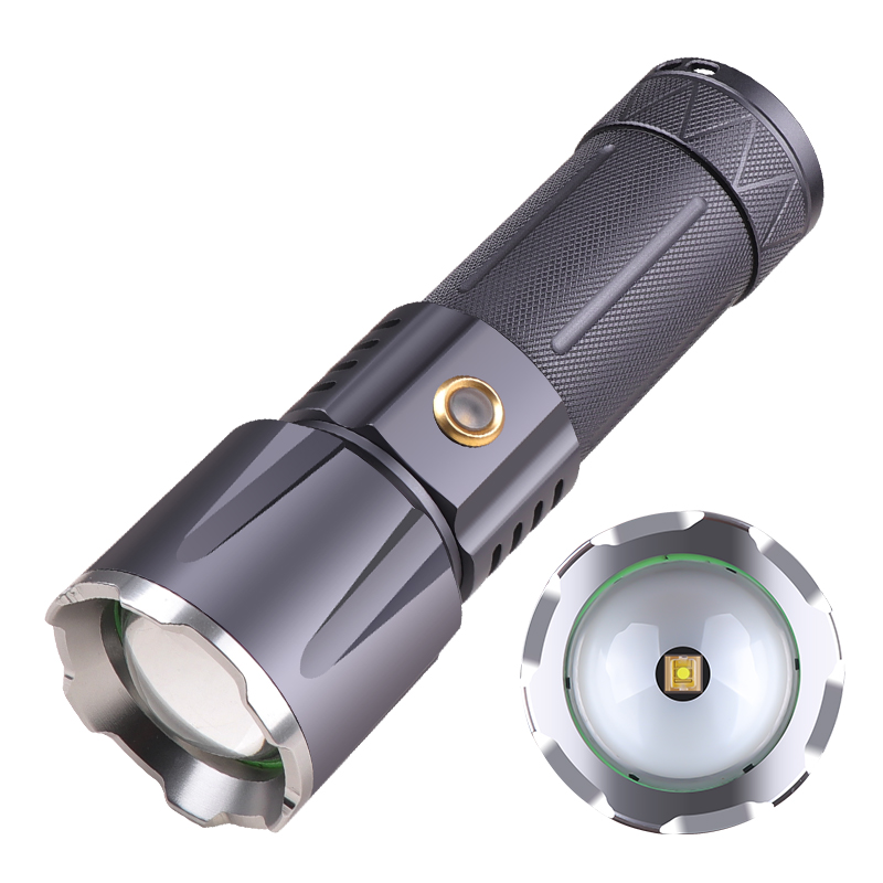 30W LED Super Bright Long Shot Telescopic Zoom Rechargeable Flashlight FSH860