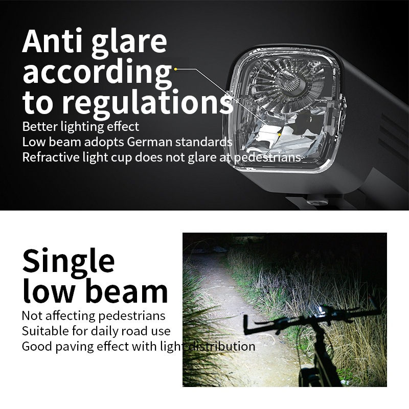 Dual Light Bicycle Headlight 1200 Lumens Rechargeable Bike Light BKE310picture4