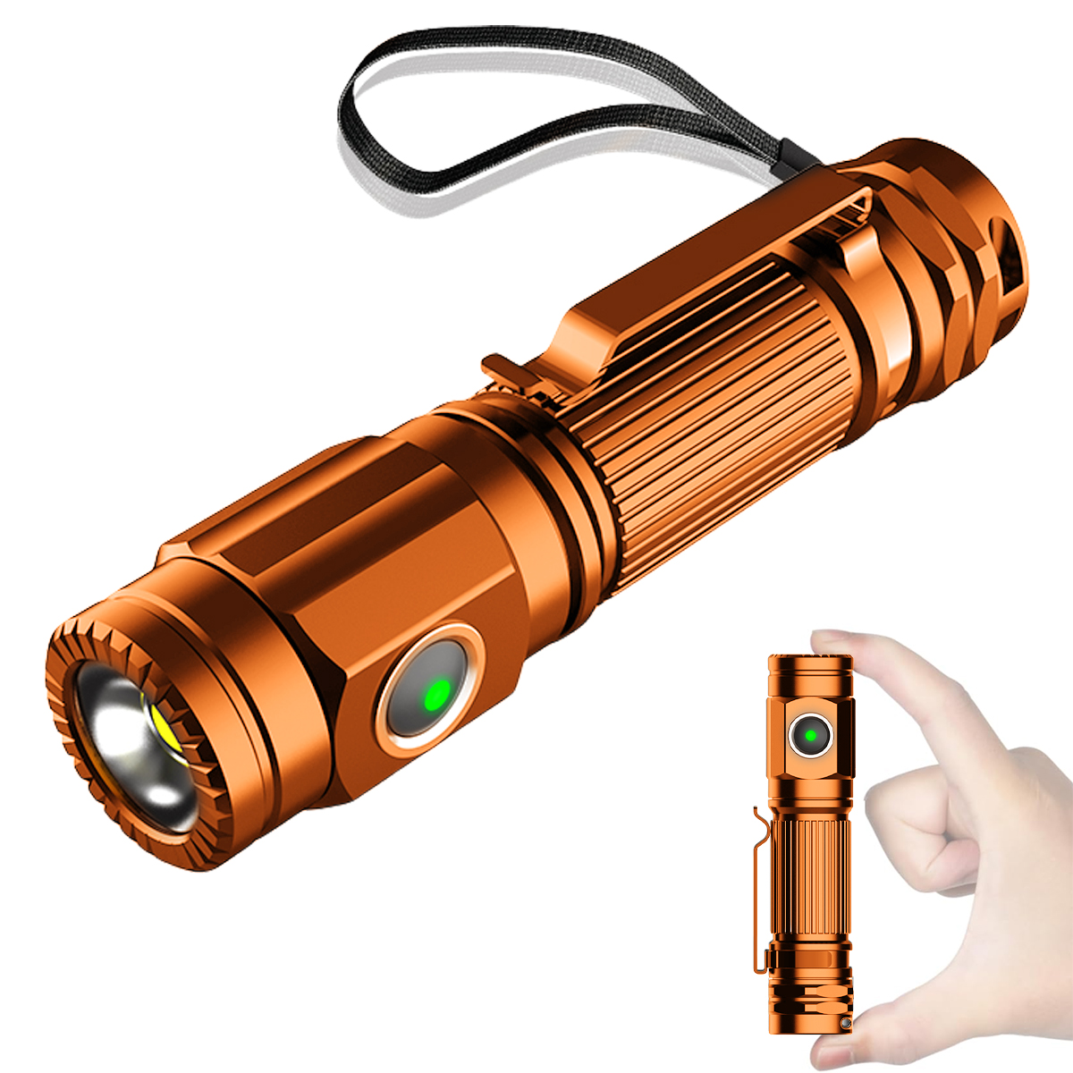Super Bright Aluminum Rechargeable Tactical Pocket LED Flashlights FSH980