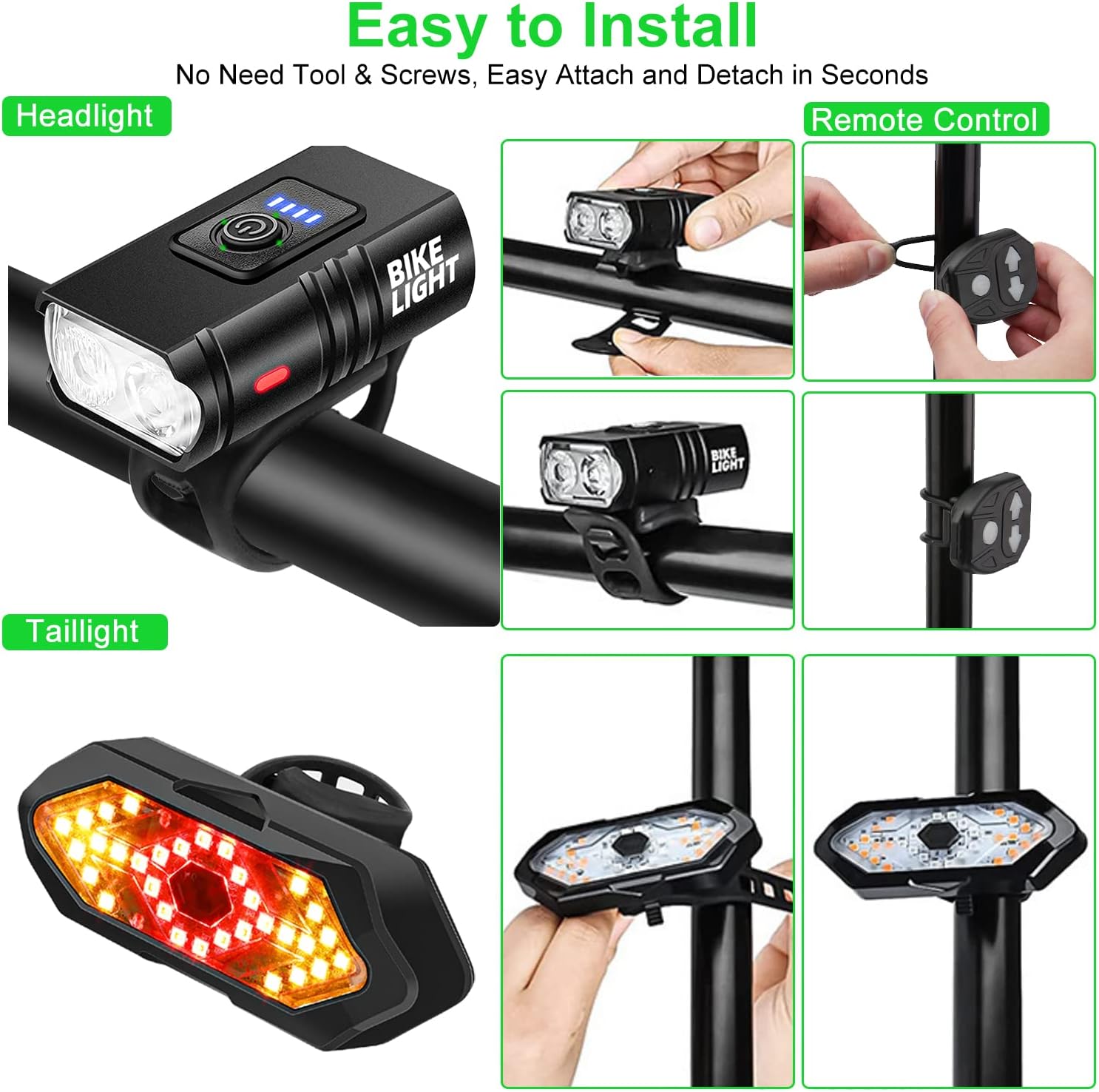 Super Bright Cycling Front and Rear Light LED Bike Lights BKE320picture2