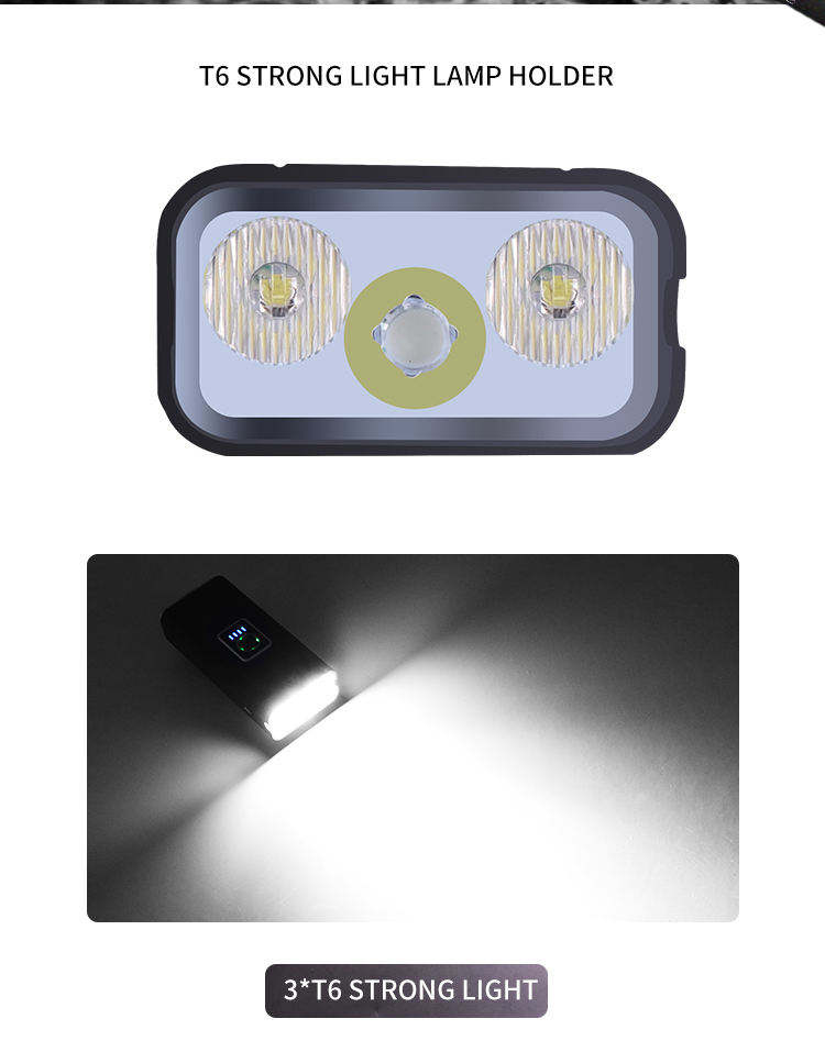 3*T6 Mountain Bike Cycle Head Light Rechargeable LED Bicycle Light BKE370picture2