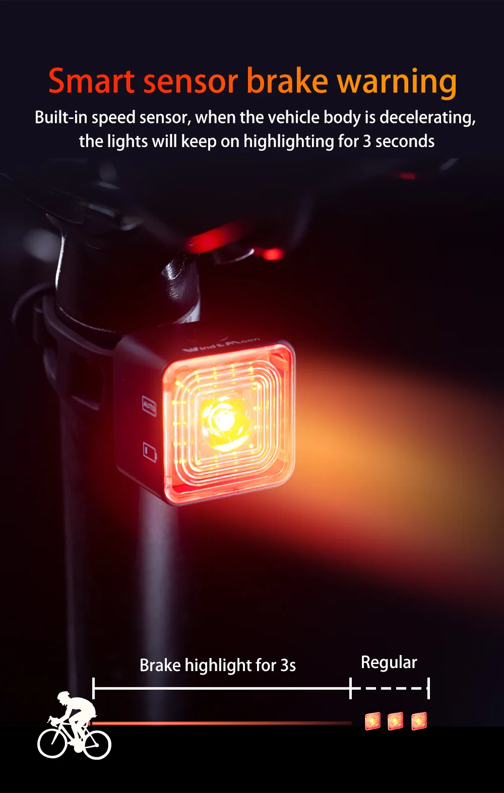 Mountain Bike Cycle Bicycle Rear Tail Front Light LED Bike Light BKE380picture3