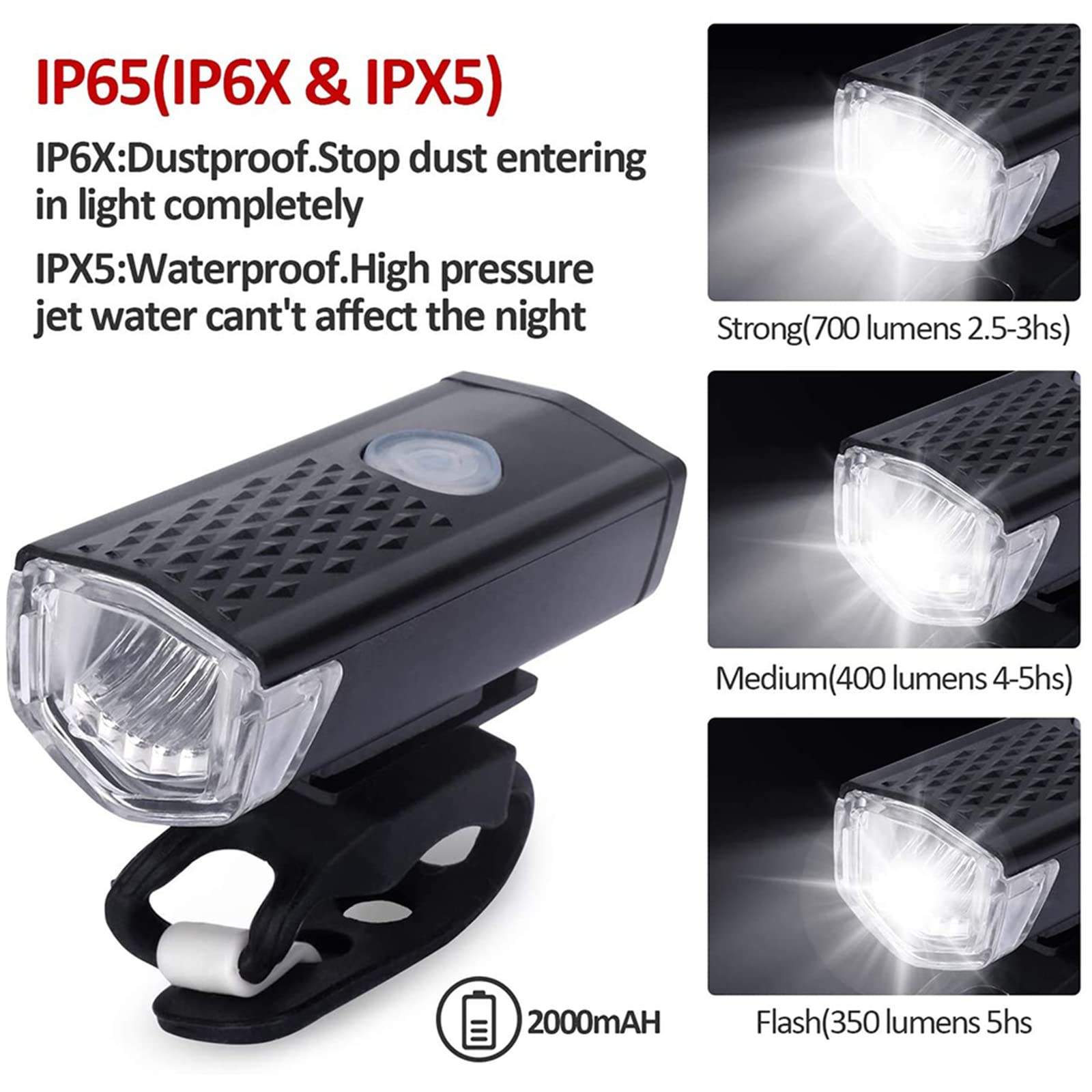 Mountain Bike Cycle Rear Tail Front Light Set LED Bicycle Light BKE360picture3