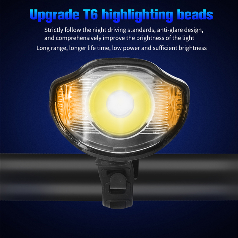 USB Rechargeable Bike HeadLight Light Ultra Bright LED Bicycle Light BKE390picture2