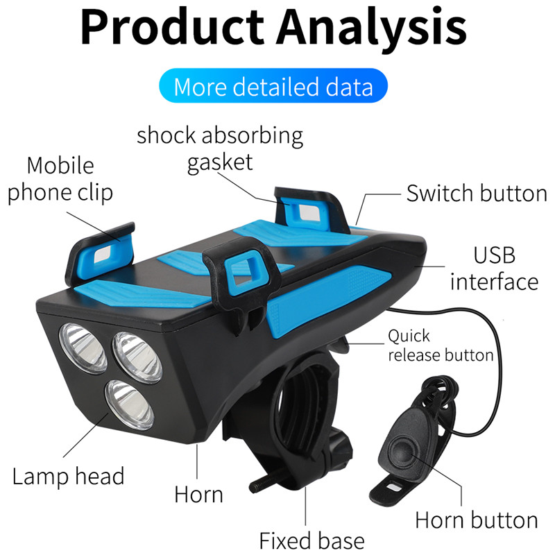 4 in 1 Bike Lamp Front Horn Light BKE410picture5