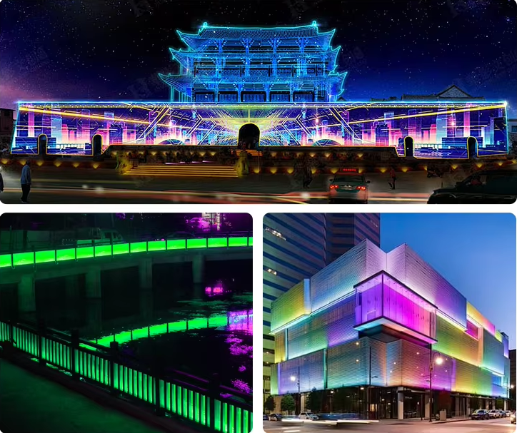 Single Color DMX512 18/24/36W LED Wall Washer Lighting Architectural Building IP 65 for Outdoor Landscape Aluminum Glass 24V DC
