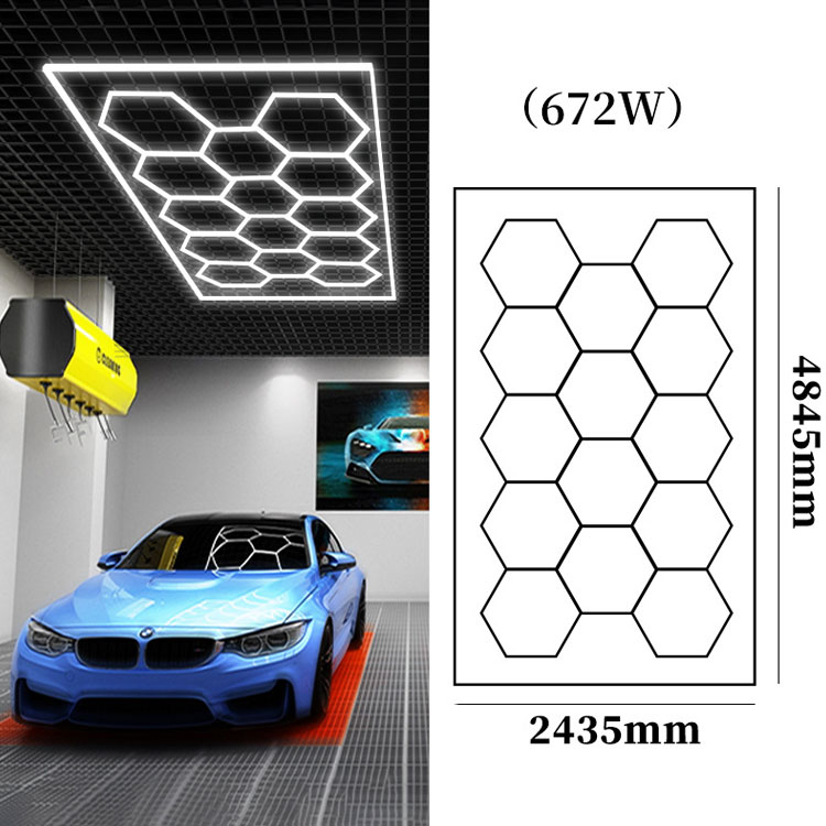 LED Hexagon Lights for Garage Ceiling Honeycomb HEX100picture4