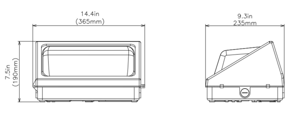 Aluminium Outdoor IP65 42W-120W LED Wall Pack Light WPL120picture4