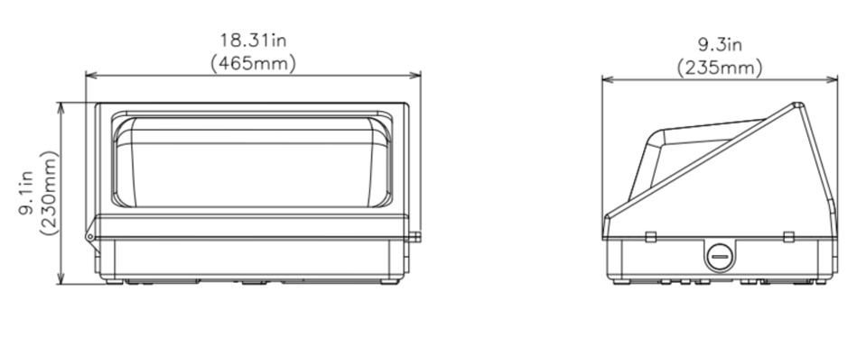 Aluminium Outdoor IP65 42W-120W LED Wall Pack Light WPL120picture5