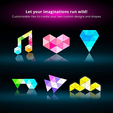 App Remote RGBIC Music Triangle LED Panel Wall Lamp HEX220picture2