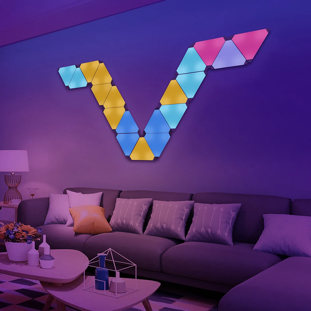Indoor Decoration Smart Wall Panel Lamp Triangle LED Light HEX230picture3