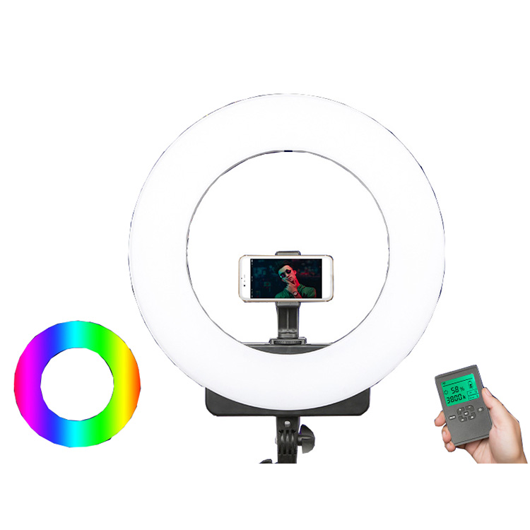 Triopo 18 inch RGB studio video making rechargeable battery ring light PHT250picture2