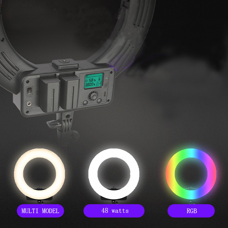 Triopo 18 inch RGB studio video making rechargeable battery ring light PHT250picture3