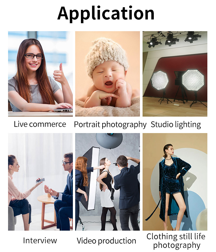 Professio<i></i>nal Lighting Photo Video Podcast LED Bi-color Light for Shooting