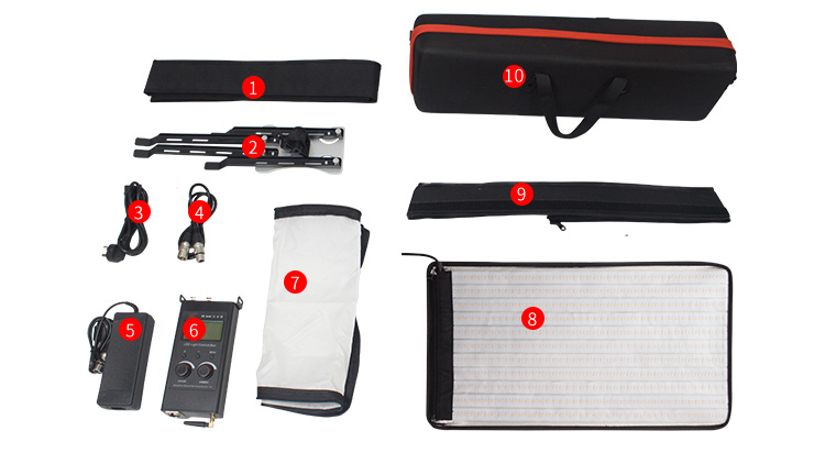 Portable Photographic Lighting Studio Flexible Mat Video Light With Softbox Kit