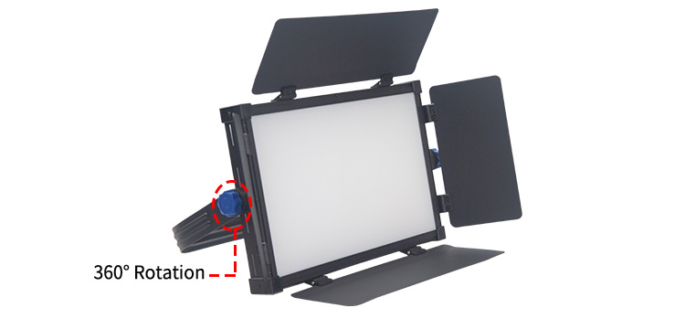 Videography Equipment DMX/ Remote LED Studio Panel Light with Barndoor