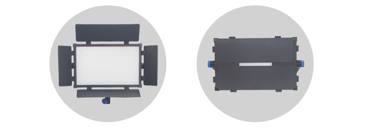 Videography Equipment DMX/ Remote LED Studio Panel Light with Barndoor
