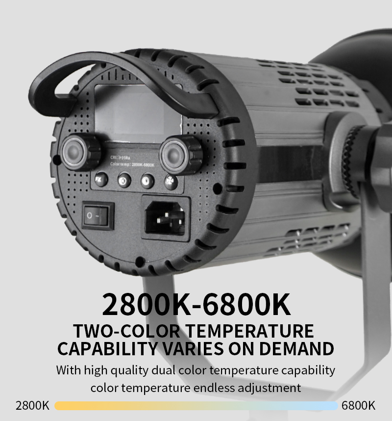 250W COB Studio Video Light Equipment With U-shaped Bracket for Video and Photography