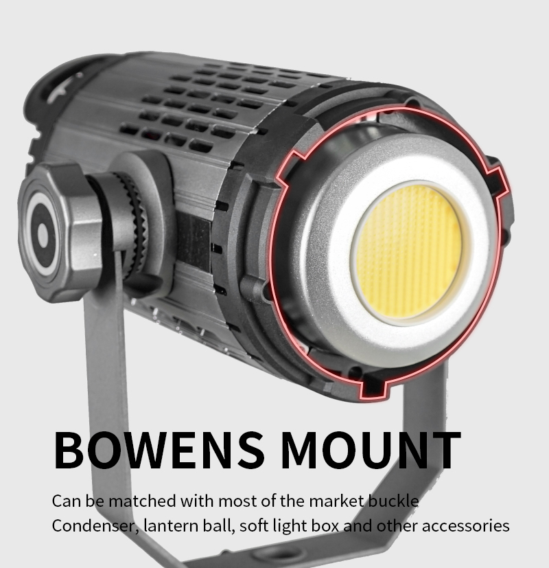 250W COB Studio Video Light Equipment With U-shaped Bracket for Video and Photography