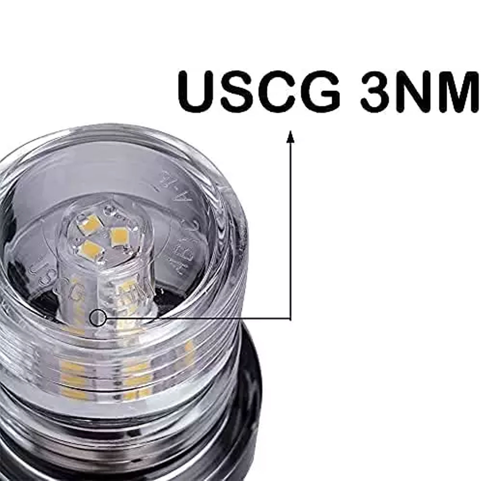 3 Nautical Mile Fold Down Boat Stern Navigation Work Light MAN270picture4