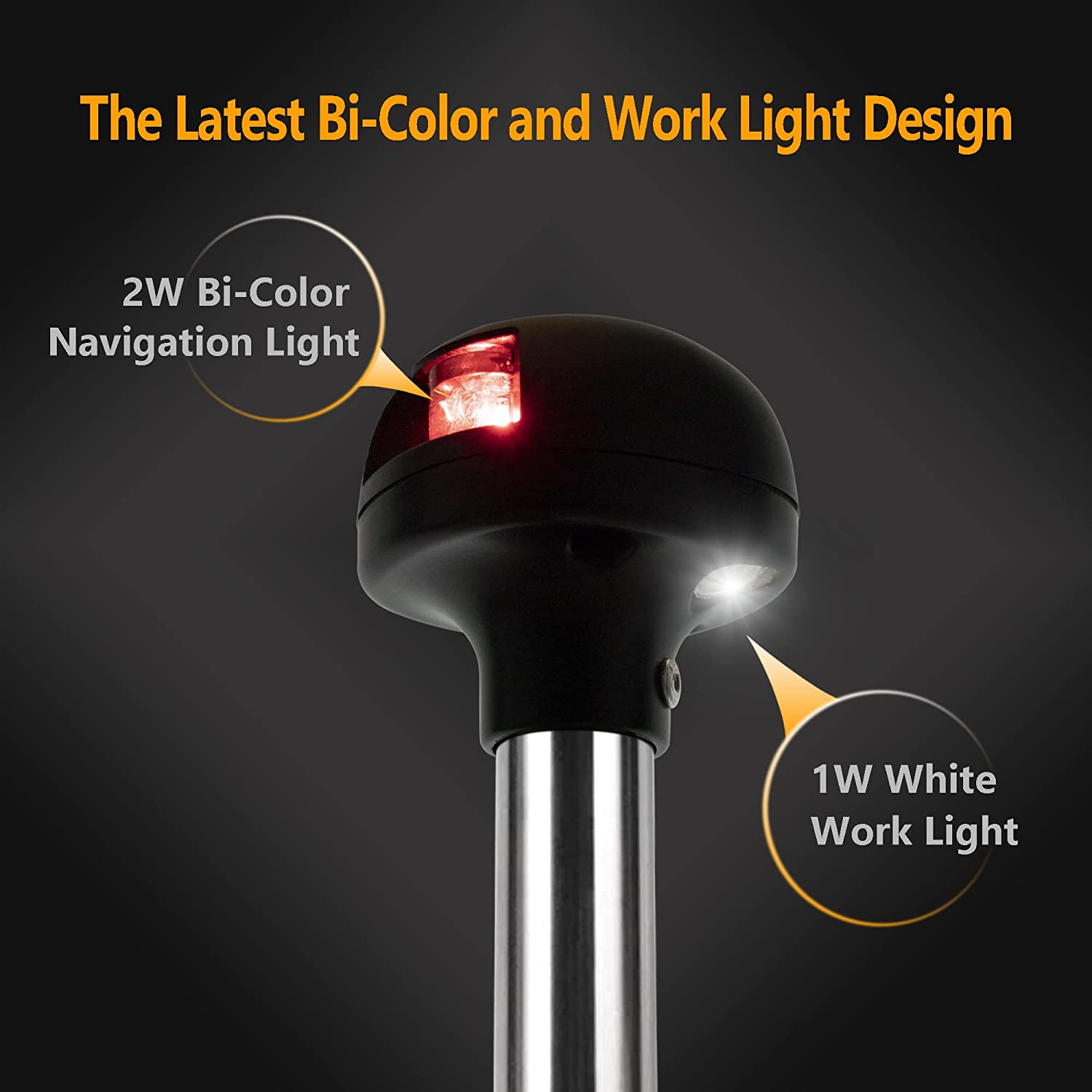 LED Bi-Color Navigation Bow Light LED with White Work Light MAN280picture2