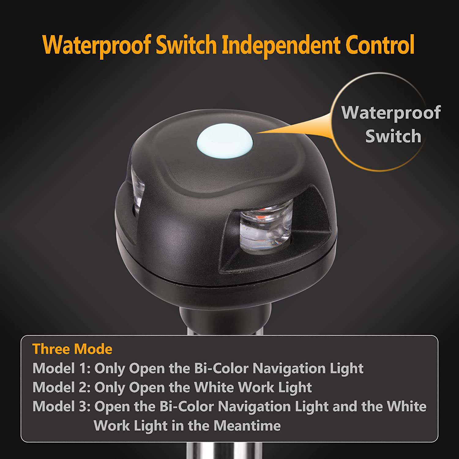 LED Bi-Color Navigation Bow Light LED with White Work Light MAN280picture3