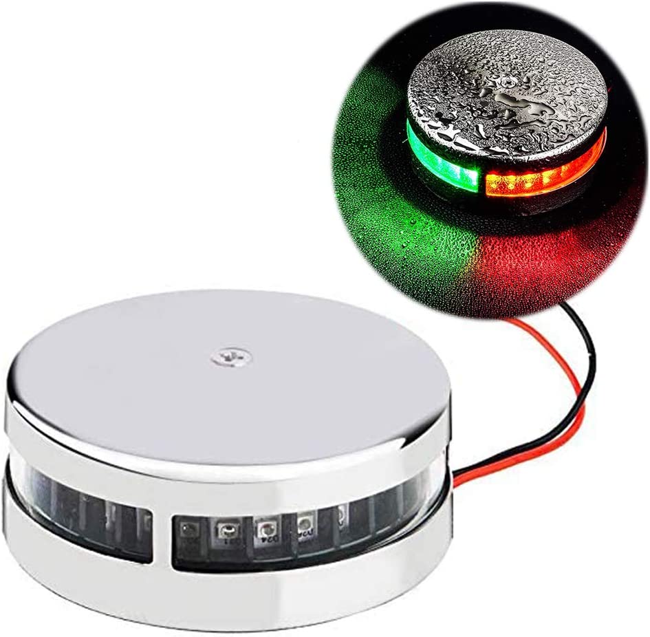 2-NM Deck Mount Bi-Color Bow Light LED for Boat Pontoon DEC250