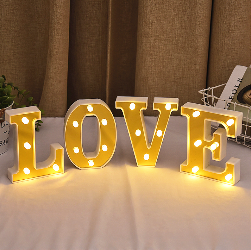 LED Night Light Golden Alphabet Marquee Letter MAQ110picture2