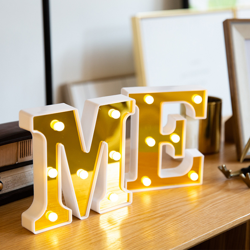 LED Night Light Golden Alphabet Marquee Letter MAQ110picture3