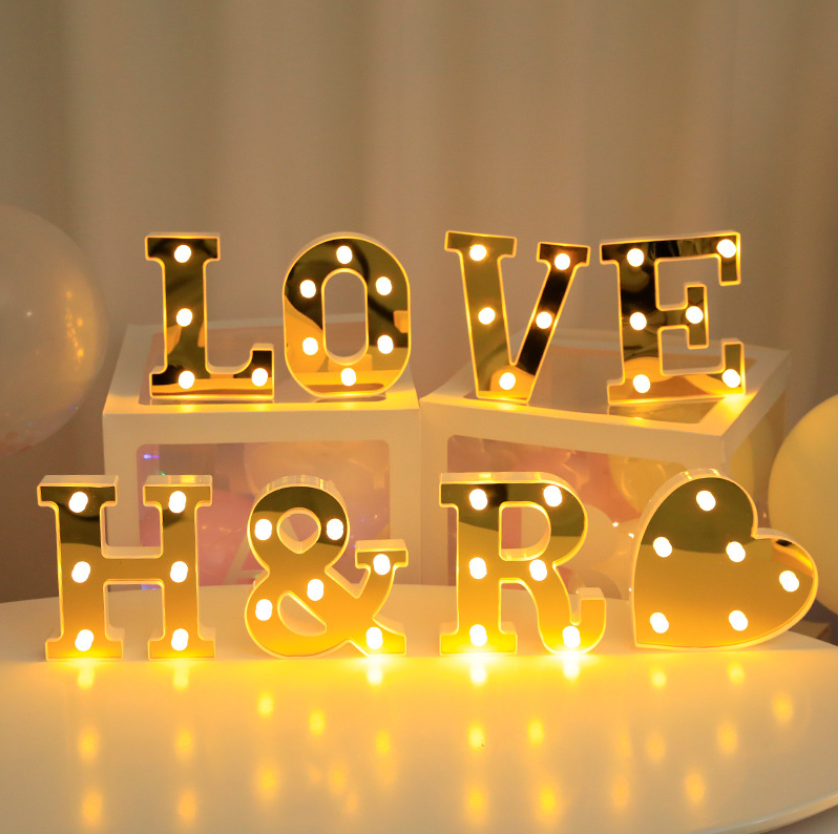 LED Night Light Golden Alphabet Marquee Letter MAQ110picture6