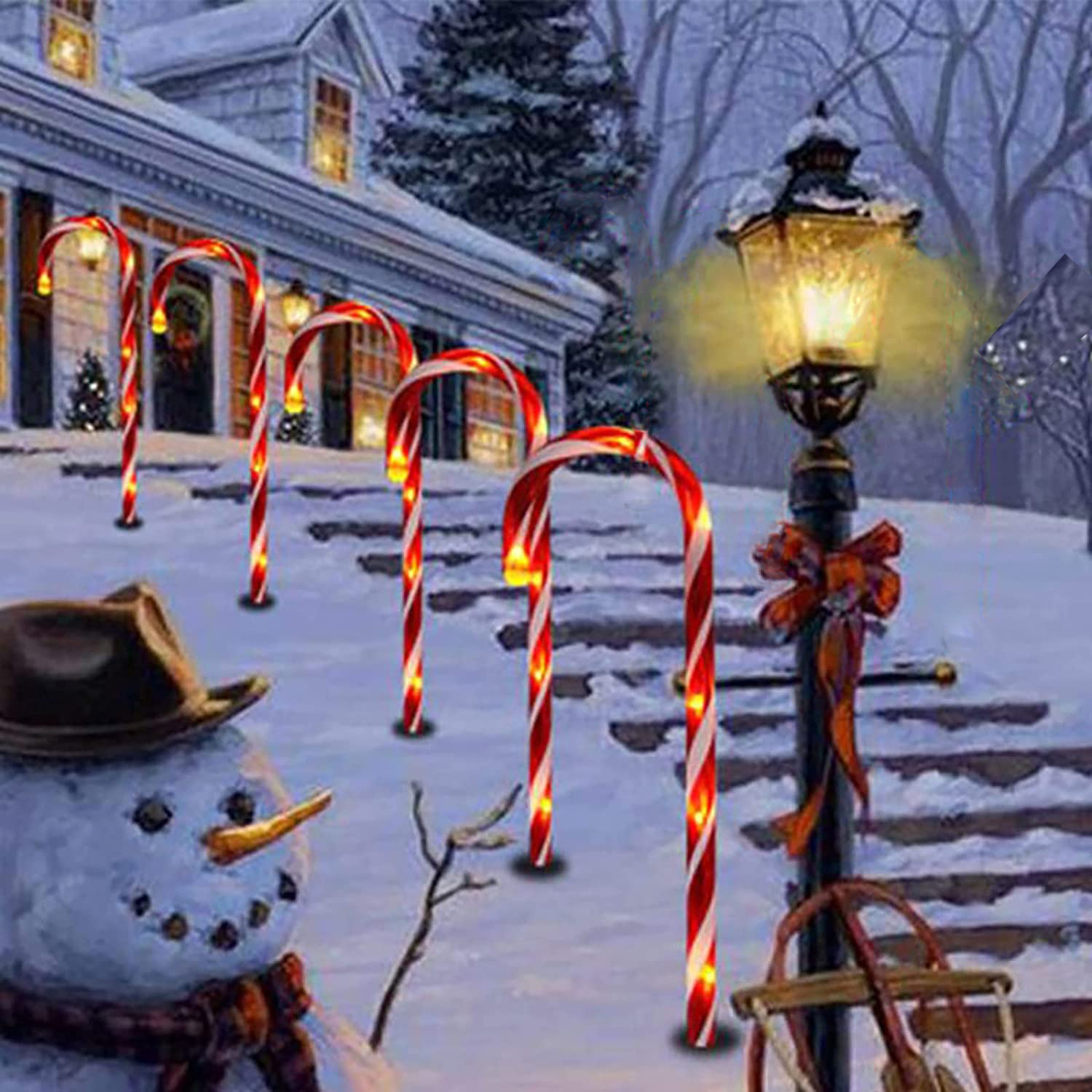 10 IP65 Christmas Candy Cane Pathway Lights XMS3100picture5
