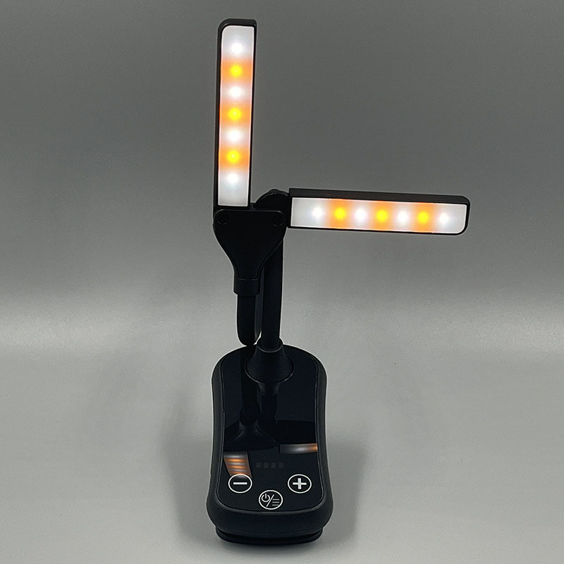 Three Key Touch Clip Creative Dual Head Rechargeable Small Desk Lamp BOK2100picture2