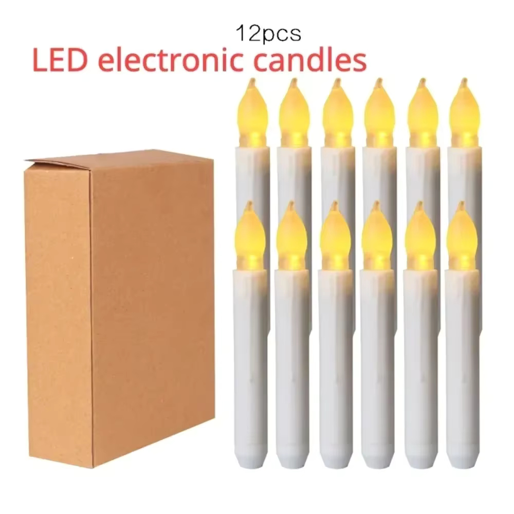 Flameless LED Taper Candles Flickering Yellow Candle Lights CAD280picture2