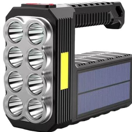 LED Rechargeable Flashlight Solar Handheld Spotlight Searchlight  FSH1220