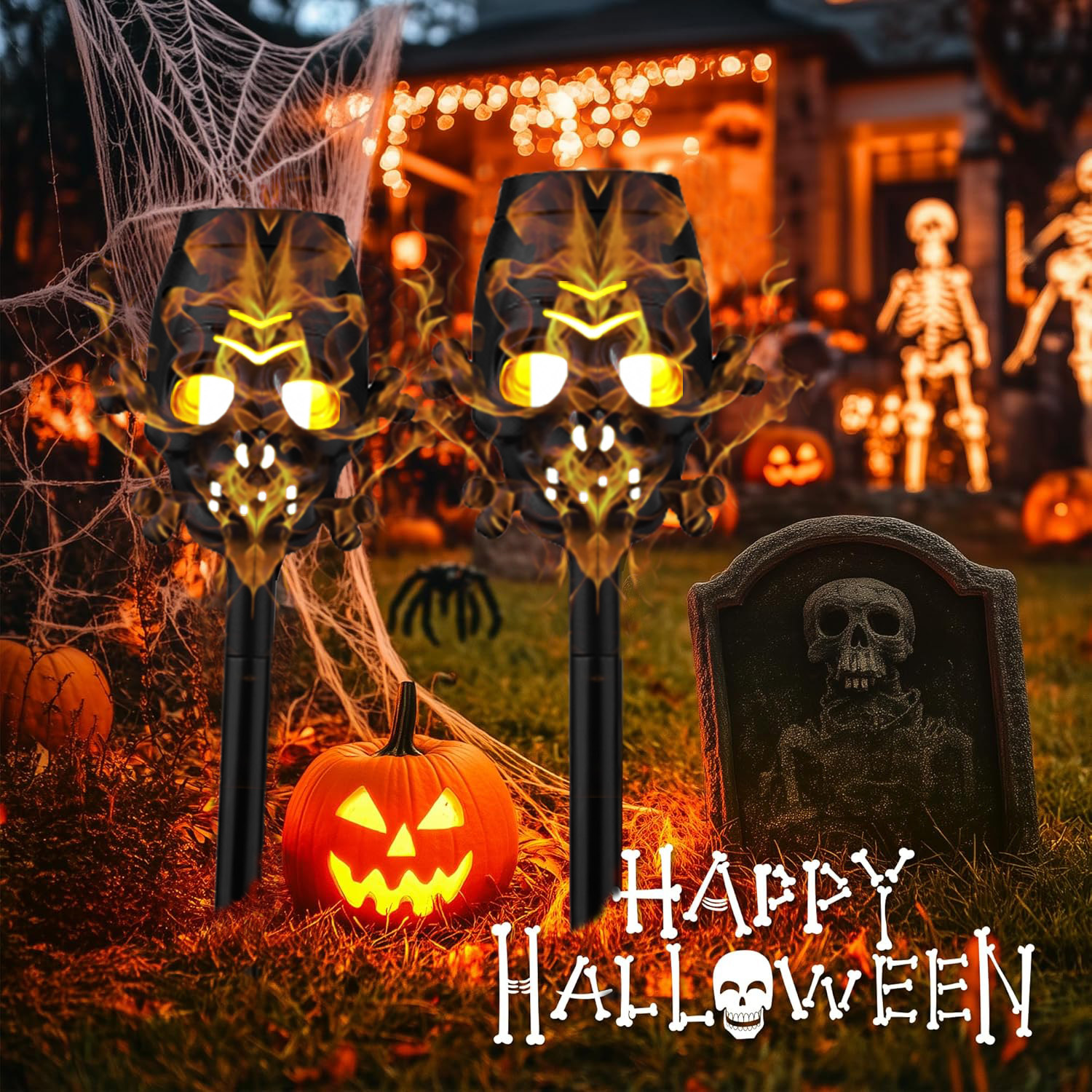 Halloween Atmosphere Solar Flame Garden Lights SFM150picture2