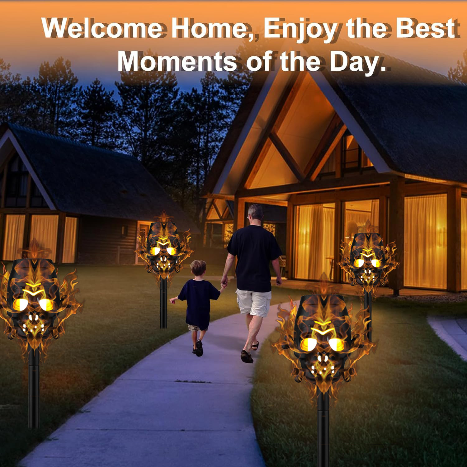 Halloween Atmosphere Solar Flame Garden Lights SFM150picture5