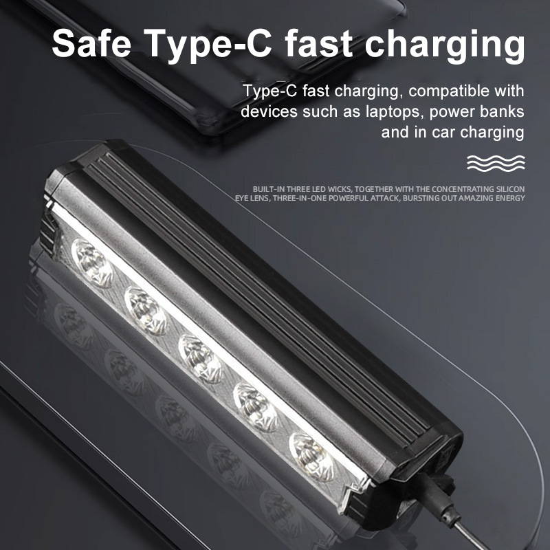 High Brightness Night Riding Aluminum USB Bicycle Headlights BKE4100picture4
