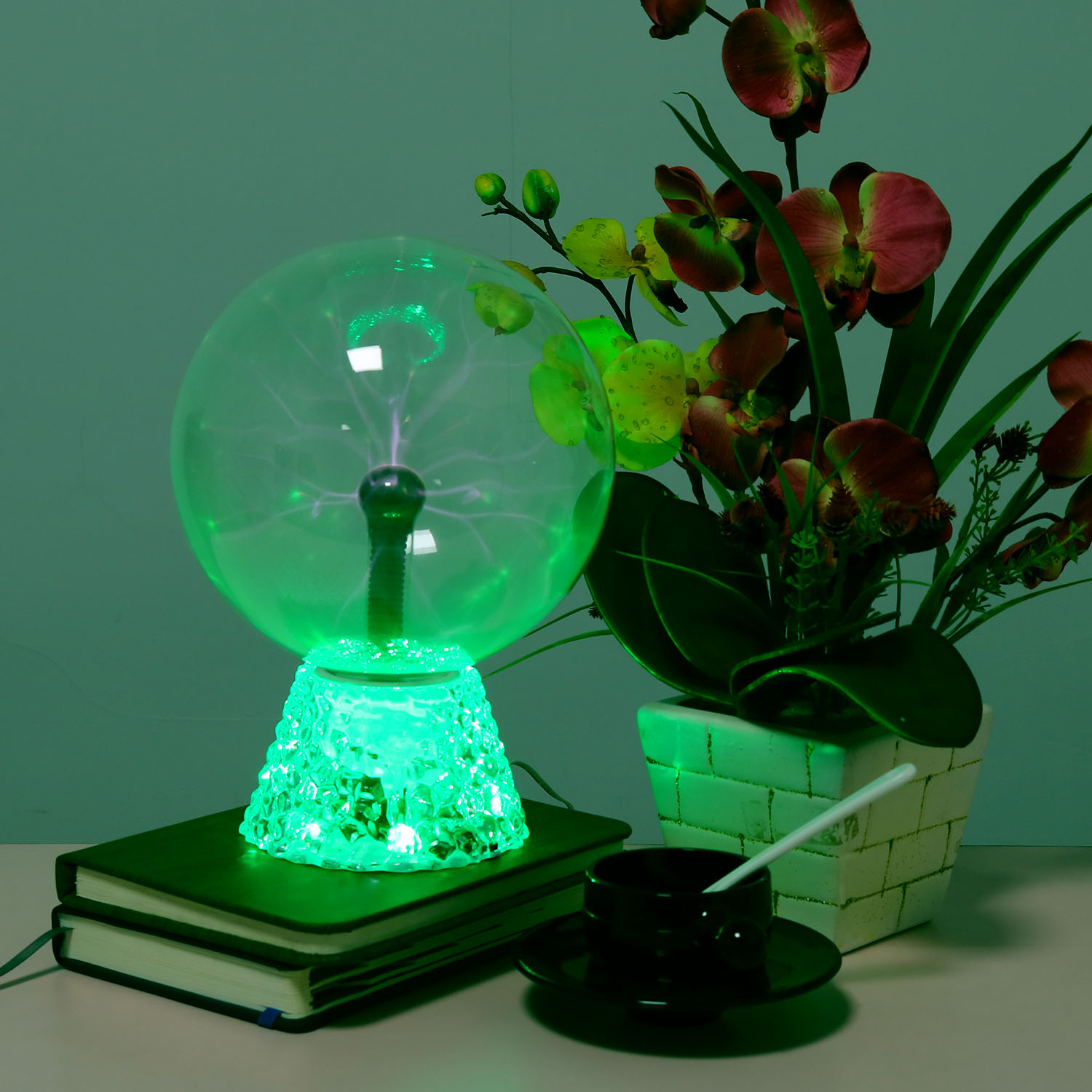 8 Inch Magic Green Light Touch Sound Sensitive Globe Plasma Ball PLA100picture5