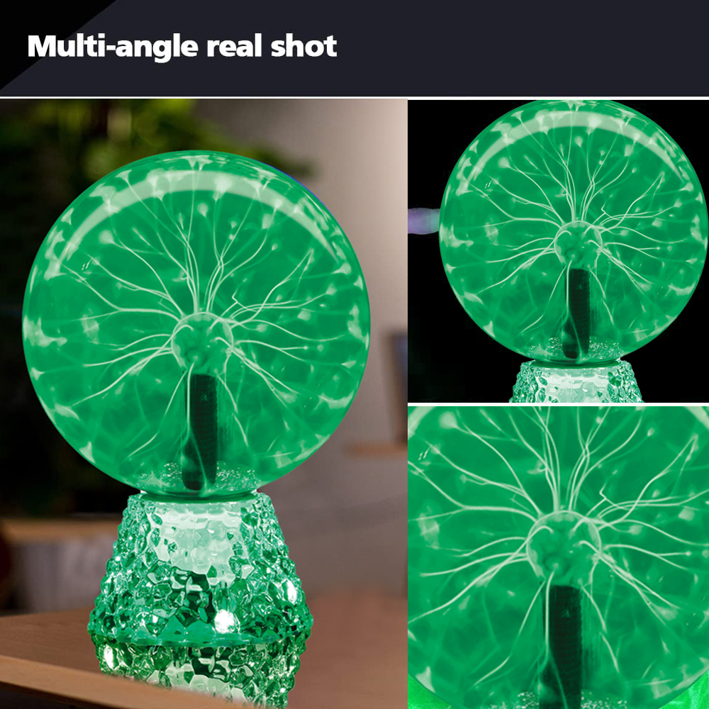 8 Inch Magic Green Light Touch Sound Sensitive Globe Plasma Ball PLA100picture6