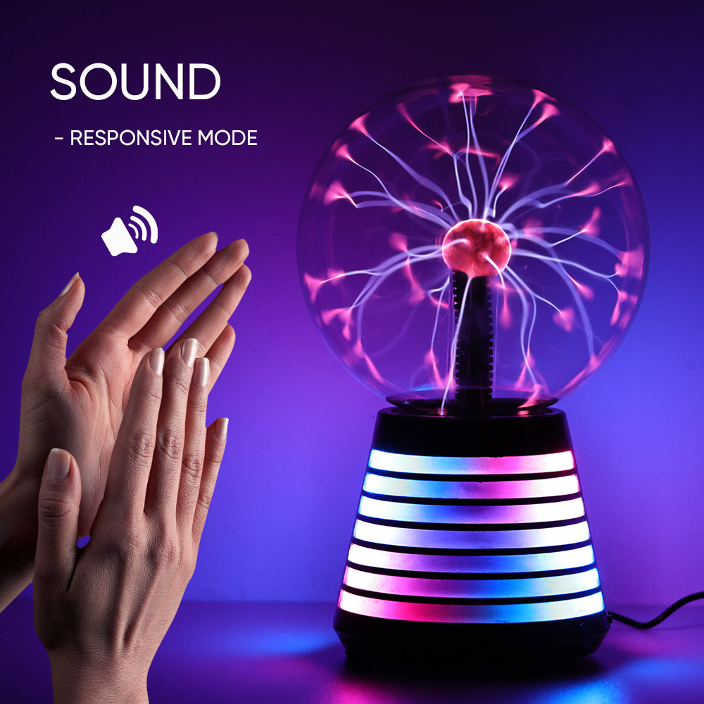 Novelty Sound Light Control Magic Light Night Home Decor 8 Inch Electra Plasma Ball PLA500picture6