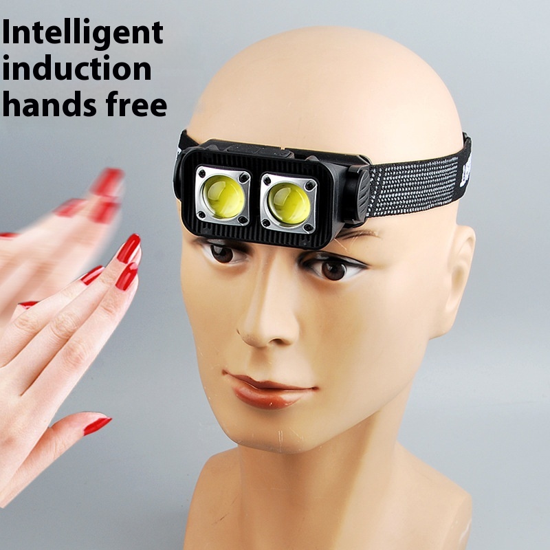 OEM/ODM Outdoor Headlamp for Fishing Camping Mining Long-Enduring ABS Body COB LED Lithium Ion Battery Factory Customizable IP65