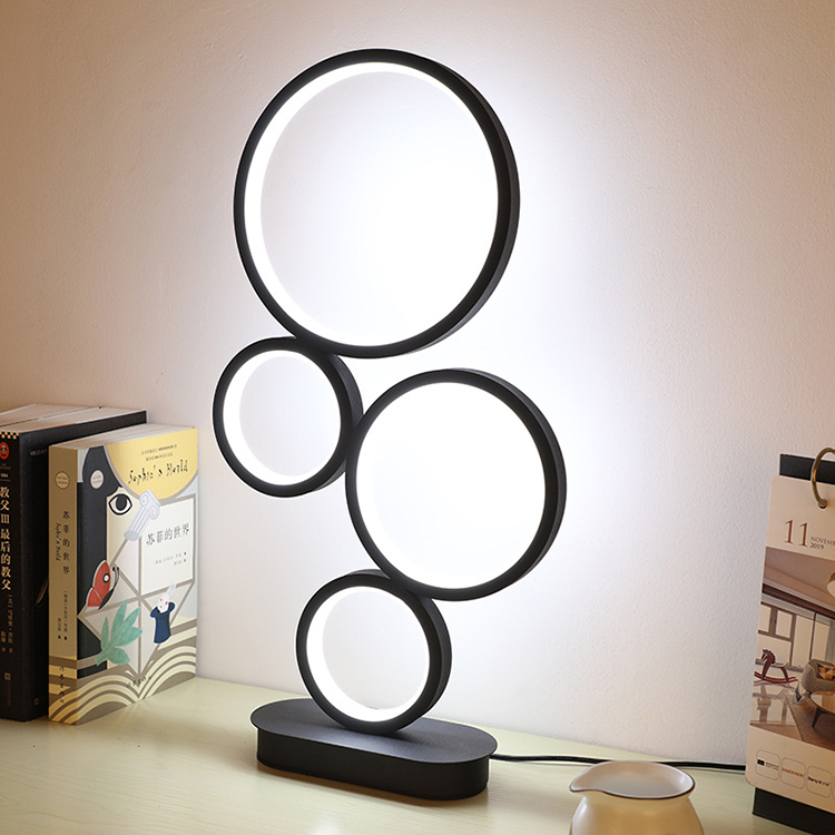 Black Bed Side Table Lamp Decorative Unique Table Light Lamp Bedroom Modern Side Led  Table Lamp
