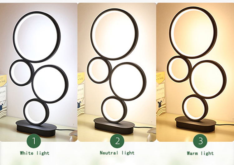 Black Bed Side Table Lamp Decorative Unique Table Light Lamp Bedroom Modern Side Led  Table Lamp