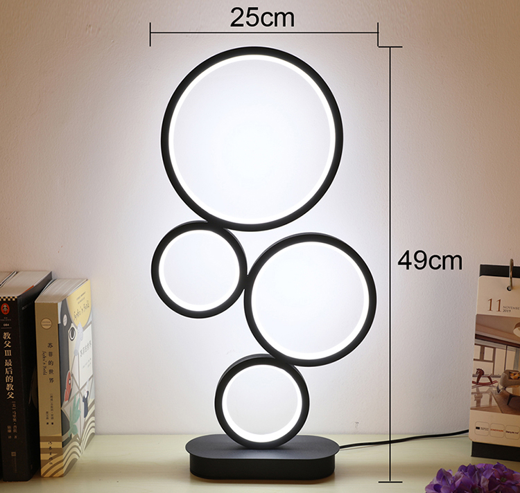 Black Bed Side Table Lamp Decorative Unique Table Light Lamp Bedroom Modern Side Led  Table Lamp