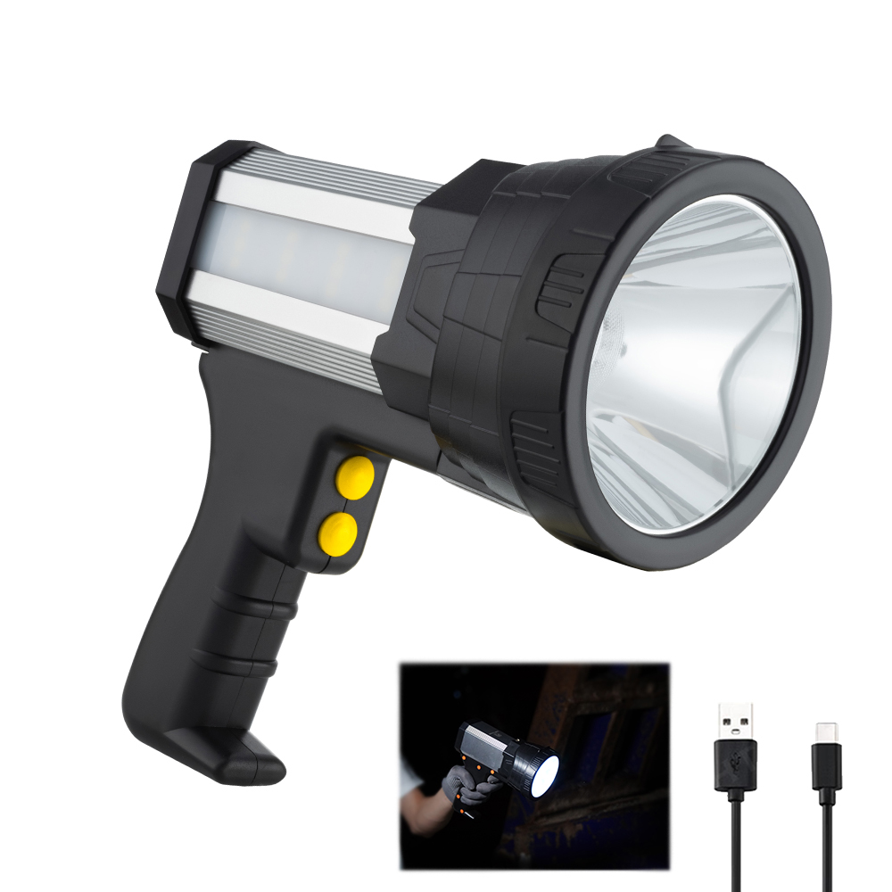 Super Bright Waterproof Handheld USB Rechargeable Portable LED Torch Searchlight FSH1340