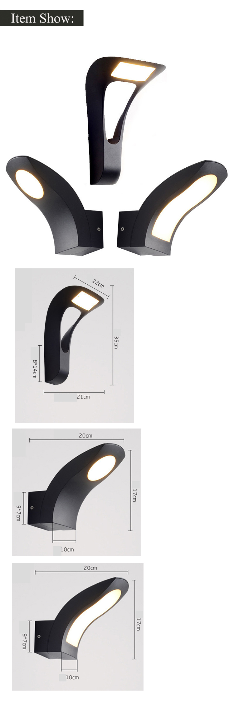 New Design Outdoor Led Wall Lamp Die Casting Aluminum High Lumen Modern IP65 Wall Sco<i></i>nce Light